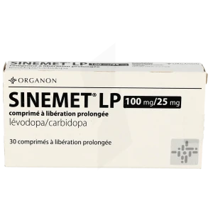 Sinemet Lp 100 Mg/25 Mg, Comprimé à Libération Prolongée
