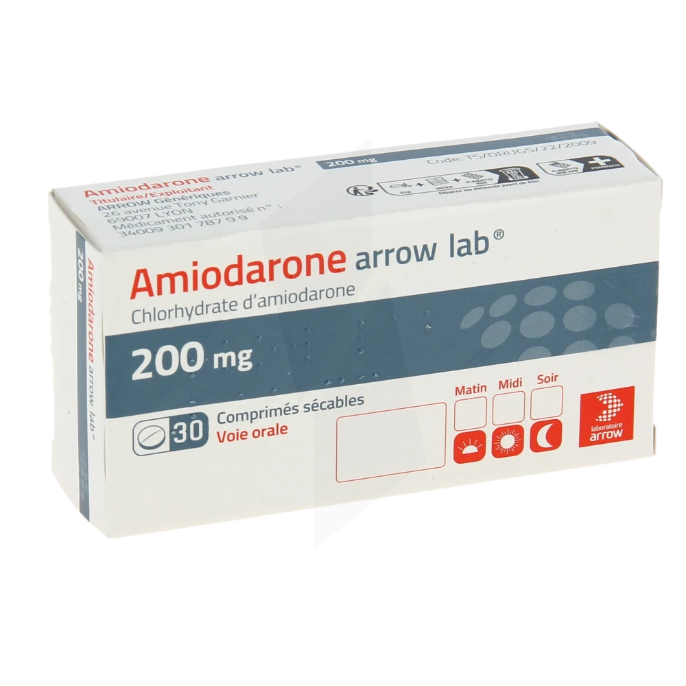 Amiodarone Arrow Lab 200 Mg, Comprimé Sécable