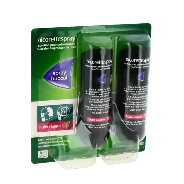 Nicorettespray Fruits Rouges 1 Mg/dose, Solution Pour Pulvérisation Buccale