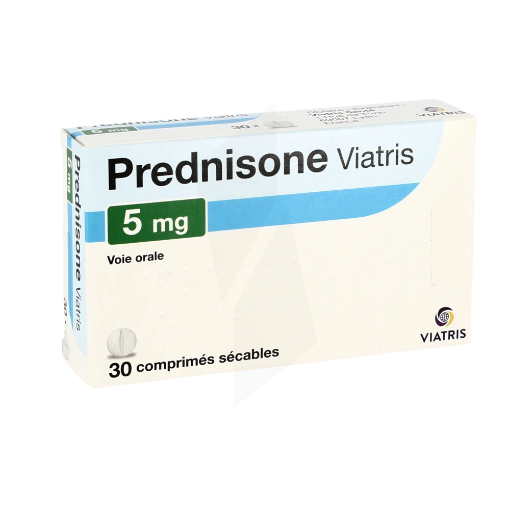 Prednisone Viatris 5 Mg, Comprimé Sécable