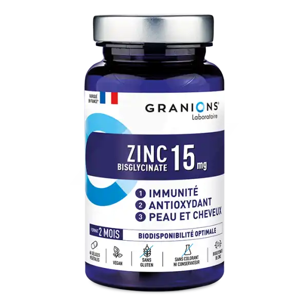 Granions Zinc 15 Mg Immunité Antioxydant Peau & Cheveux Gélules B/60