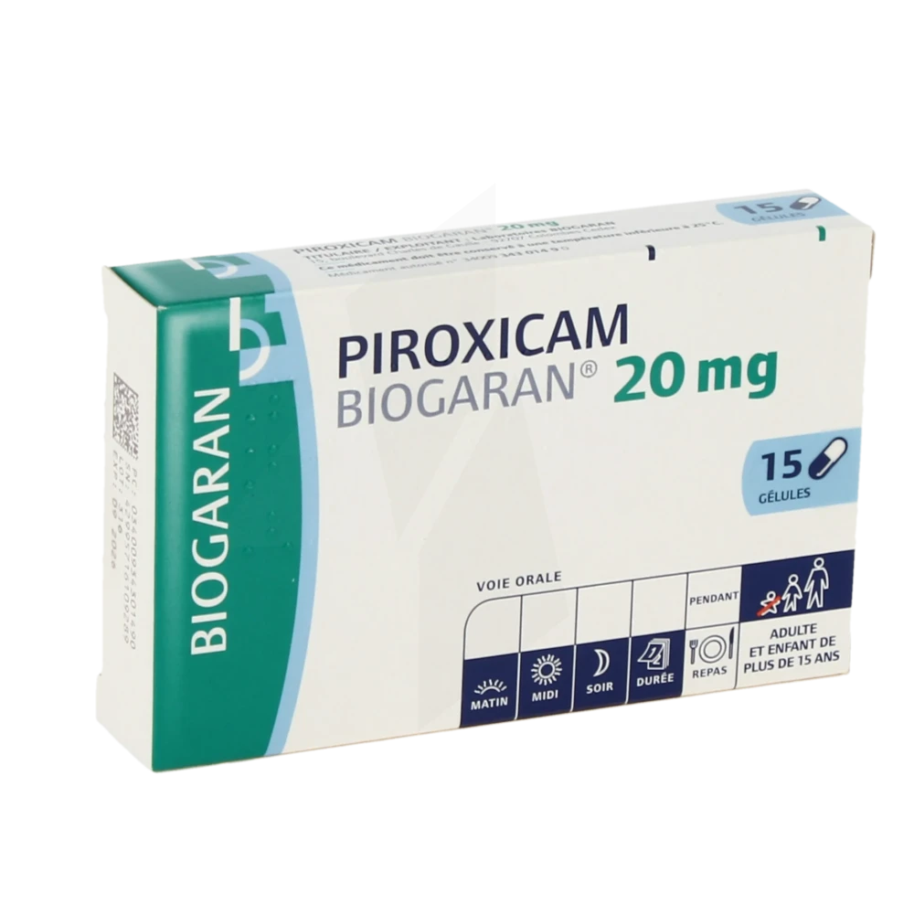 Piroxicam Biogaran 20 Mg, Gélule