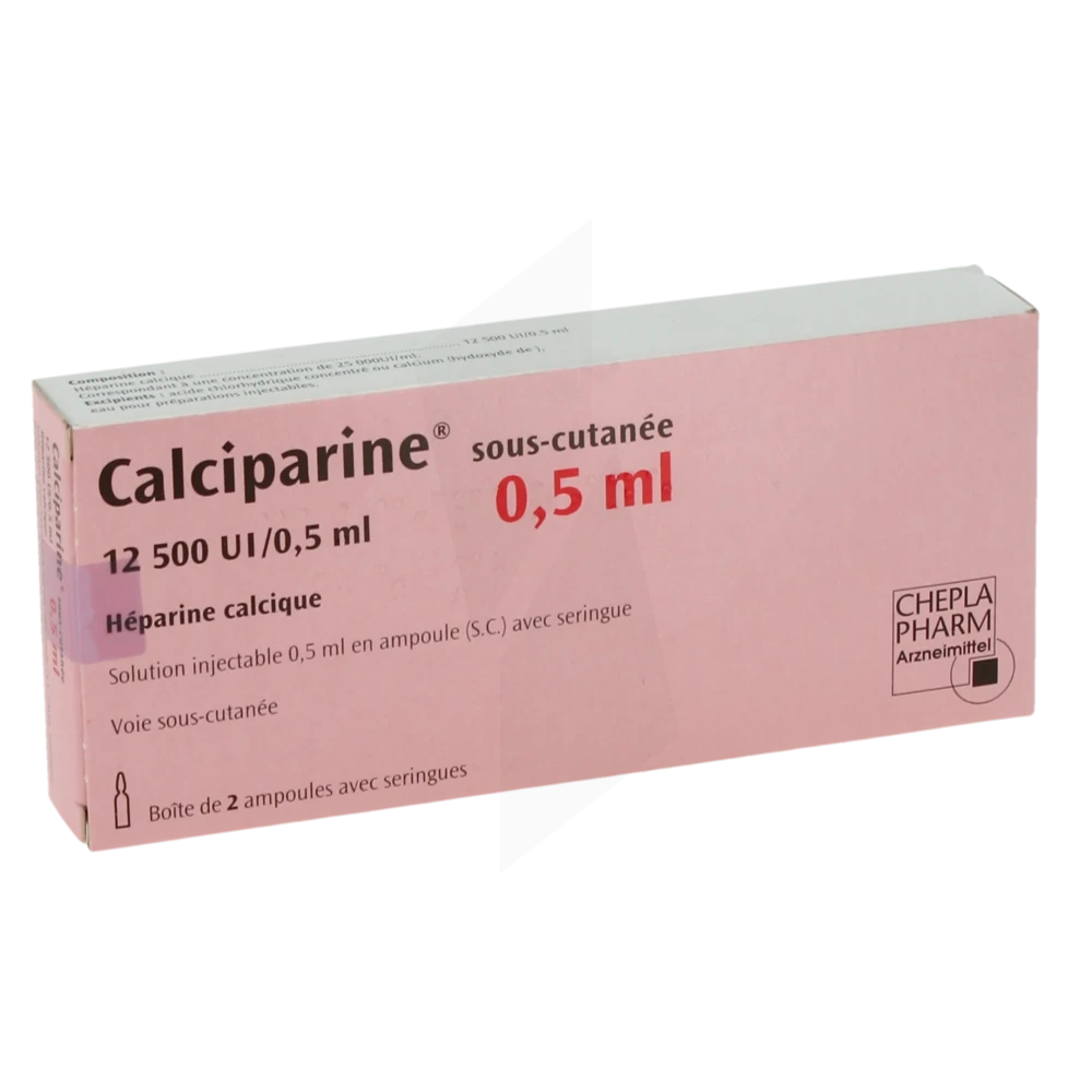 Calciparine Sous Cutanee 12 500 Ui/0,5 Ml, Solution Injectable