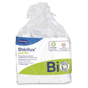 Stérilux Pads Bio Rectangle Coton 8x10cm B/160