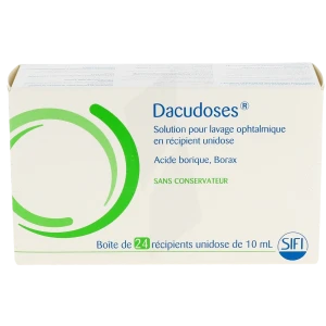 Dacudoses Solution Pour Lavement Ophtalmologique 24unid/10ml
