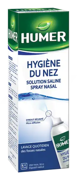 Humer Solution Nasale Stérile Eau De Mer Adulte Enfant Spray/100ml
