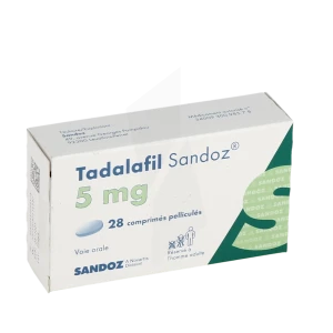 Tadalafil Sandoz 5 Mg, Comprimé Pelliculé