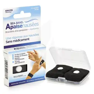 SEA-BAND Bracelet anti-nausées noir adulte B/2