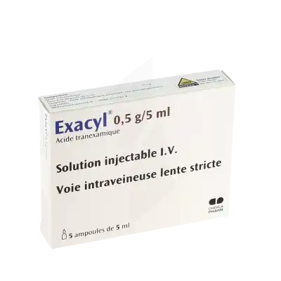 Exacyl 0,5 G/5 Ml I.v., Solution Injectable à SAINT-PRIEST