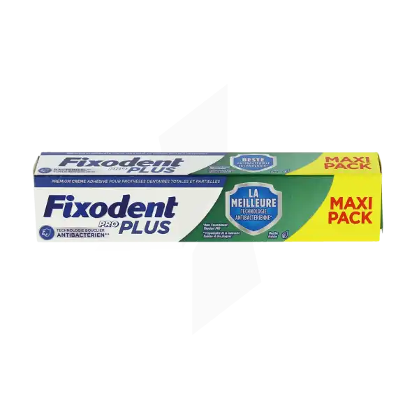 Fixodent Pro Cr Adhésive Plus Duo Antibactérienne T/57g