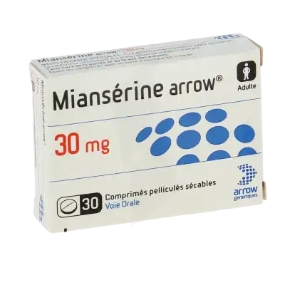 Mianserine Arrow 30 Mg, Comprimé Pelliculé Sécable à Blere