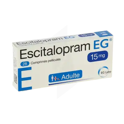 Escitalopram Eg 15 Mg, Comprimé Pelliculé à Auterive