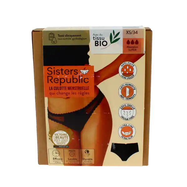 Sisters Republic Sidonie Culotte Menstruelle Bikini Flux Super Txs