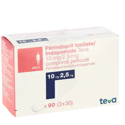 Perindopril Tosilate/indapamide Teva 10 Mg/2,5 Mg, Comprimé Pelliculé à CHAMPAGNOLE
