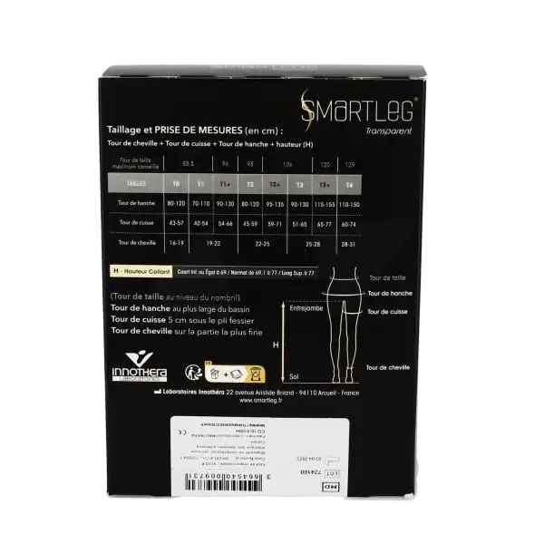 Smartleg® Transparent Classe Ii Collant Radieuse Soft Taille 1+ Normal Pied Fermé