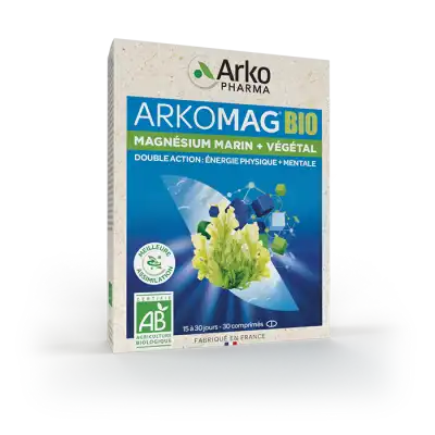 Arkomag BIO Magnésium marin & végétal 30 comprimés