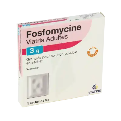 Fosfomycine Viatris Adultes 3 G, Granulés Pour Solution Buvable En Sachet à Nice