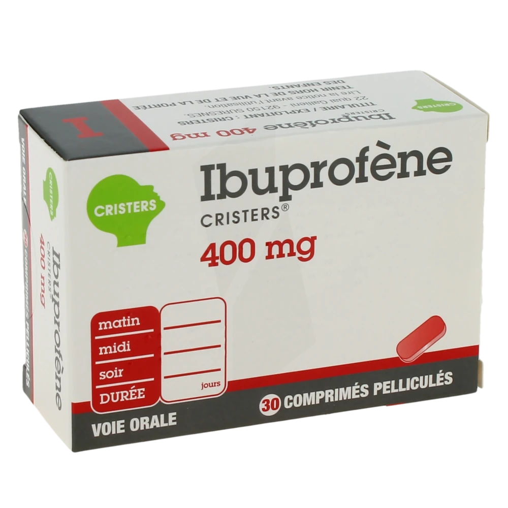 Ibuprofene Cristers 400 Mg, Comprimé Pelliculé