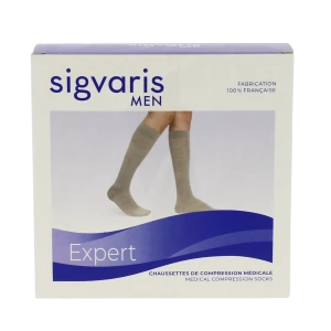 Sigvaris Expert Chaussette Classe 3 Homme Noir Long M