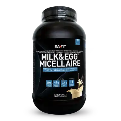 Eafit Milk & Egg 95 Micellaire Poudre Pour Boisson Vanille Pot/2,2kg à Toulouse