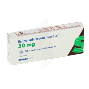 Spironolactone Sandoz 50 Mg, Comprimé Pelliculé Sécable