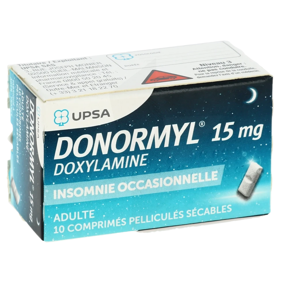 Donormyl 15 Mg, Comprimé Pelliculé Sécable