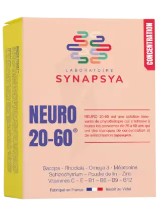 Synapsya Neuro 20-60 Concentration Gélules B/60 à PINS-JUSTARET