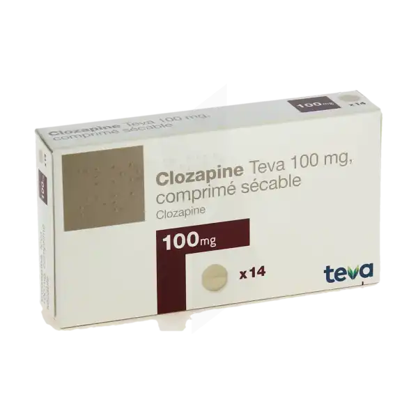 Clozapine Teva 100 Mg, Comprimé Sécable
