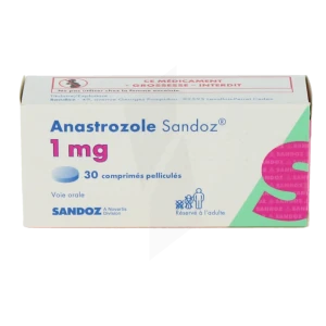 Anastrozole Sandoz 1 Mg, Comprimé Pelliculé