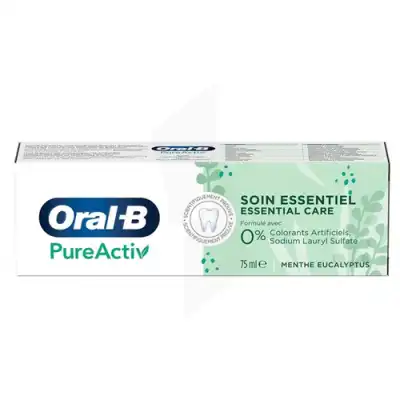 Oral B Pureactiv Dentifrice Soin Essentiel T/75ml à VIC-FEZENSAC