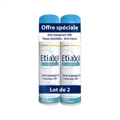 Etiaxil Déodorant Anti-transpirant Protection 48h 2aérosols/150ml à Saint-Maximin