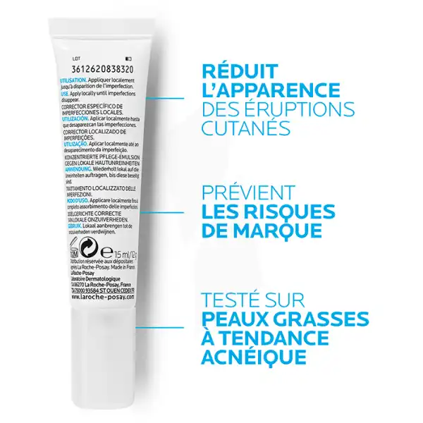 La Roche Posay Effaclar Soin Correcteur Ciblé Des Éruptions Cutanées Tube/15ml