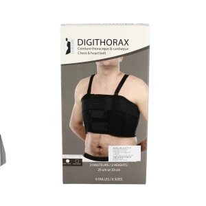 Digithorax Ceinture Thoracique Noir H25cm T3