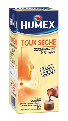 Humex 0,33 Mg/ml Solution Buvable Toux Sèche Oxomemazine Sans Sucre édulcorée à L'acésulfame Potassique Fl/150ml à CHALON SUR SAÔNE 
