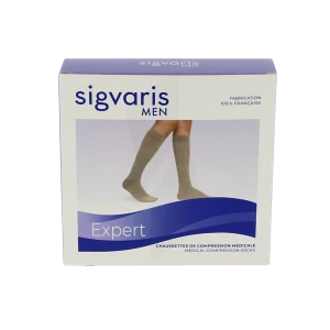 Sigvaris Expert Chaussette Classe 3 Homme Noir Normal M