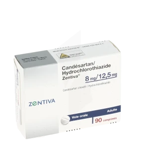 Candesartan/hydrochlorothiazide Zentiva 8 Mg/12,5 Mg, Comprimé