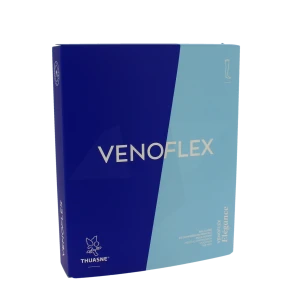 Venoflex Elegance 2 Bas Cuisse Antiglisse Maille Côtelée Homme Beige Taille 1n