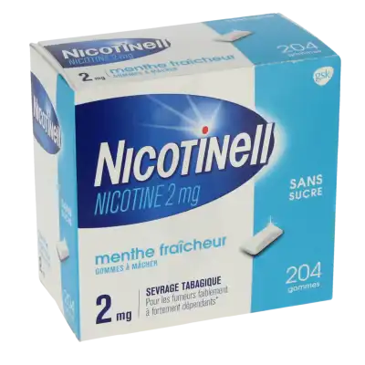 Nicotinell Menthe Fraicheur 2 Mg Sans Sucre, Gomme à Mâcher Médicamenteuse à Agen