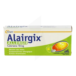 Alairgix Allergie Cetirizine 10 Mg Comprimés à Sucer Séc Plq/7