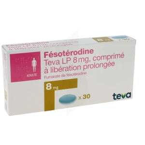 Fesoterodine Teva Lp 8 Mg, Comprimé à Libération Prolongée