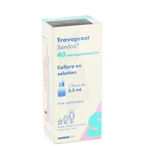 Travoprost Sandoz 40 Microgrammes/ml, Collyre En Solution
