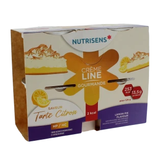 Nutrisens Cremeline Gourmande 2kcal Nutriment Tarte Citron 4cups/125g