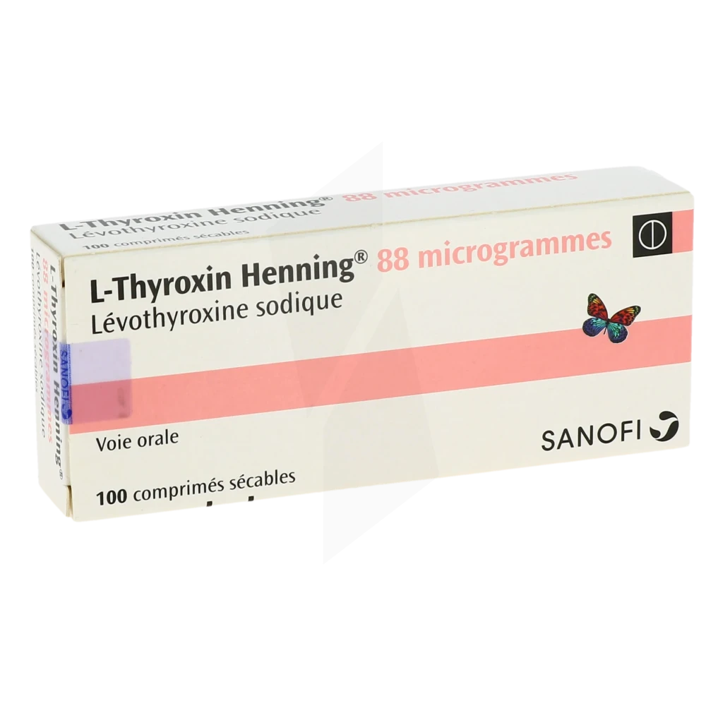 L-thyroxin Henning 88 Microgrammes, Comprimé Sécable