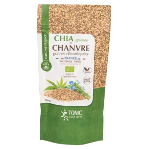 Tonic Nature Mix Graines Chia Oruro + Chanvre Décortique France 200g