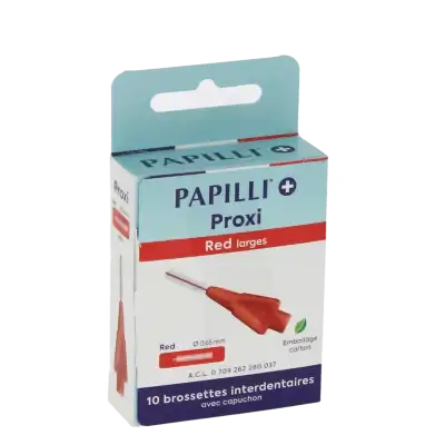 Papilli+ Proxi Bossettes Interdentaires Rouge Large 0,65mm B/10 à Ferney-Voltaire