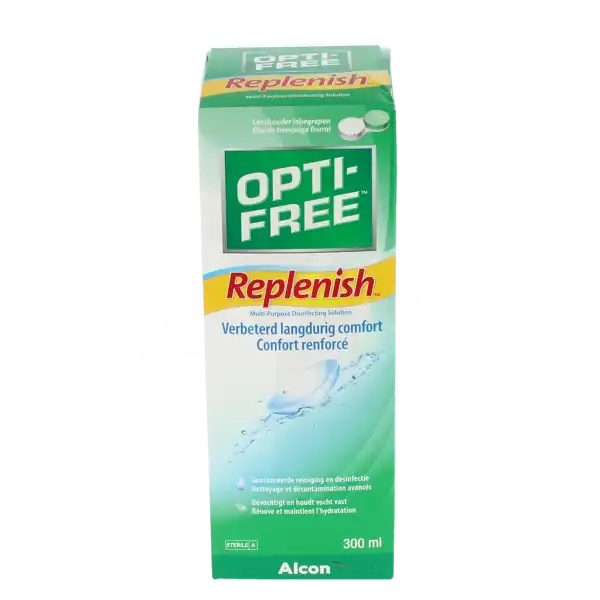 Alcon Opti-free Replenish Solution Multifonctions De Décontamination Des Lentilles Souples 300ml