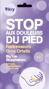 Stop Aux Douleurs Du Pied Redresseur Gros Orteil, Médium, Boîte 2