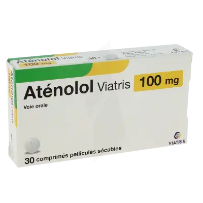ATENOLOL VIATRIS 100 mg, comprimé pelliculé sécable