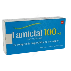 Lamictal 100 Mg, Comprimé Dispersible Ou à Croquer