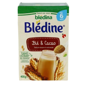 Blédina Blédine Céréales Instantanées Cacao 2ème âge B/400g